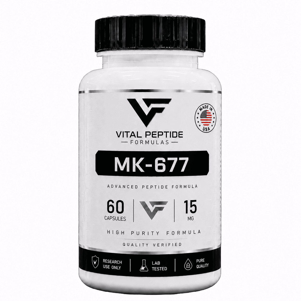 MK-677 | 15mg research compound vial — for laboratory research use only