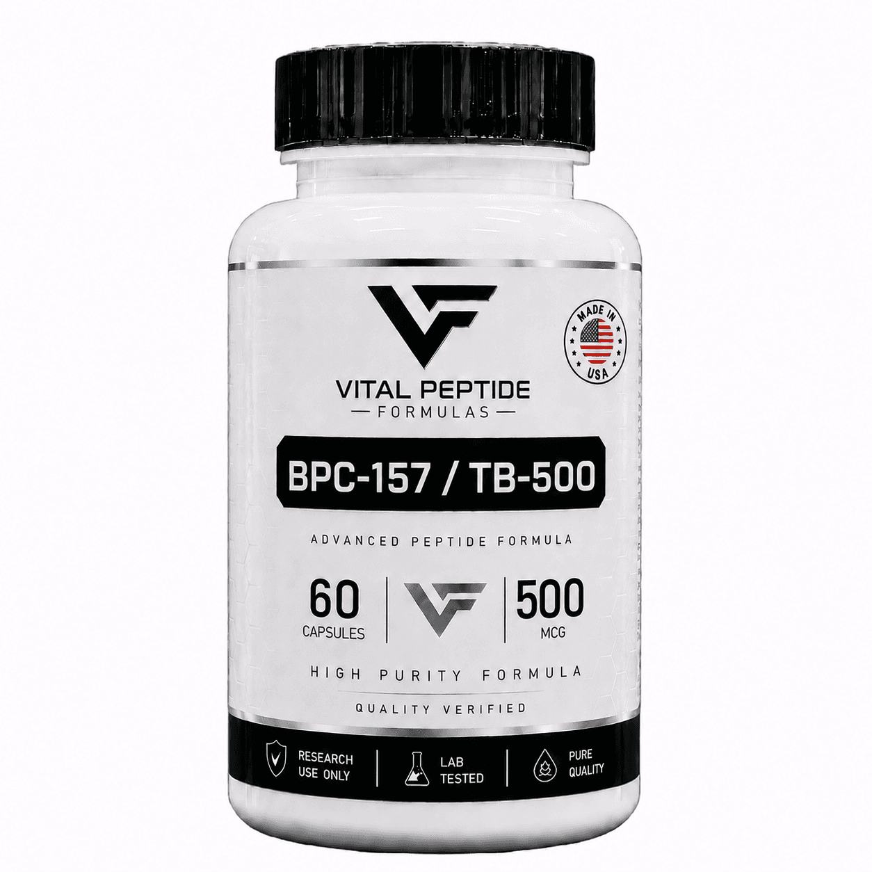 BPC-157/TB-500 | 500mcg research compound vial — for laboratory research use only